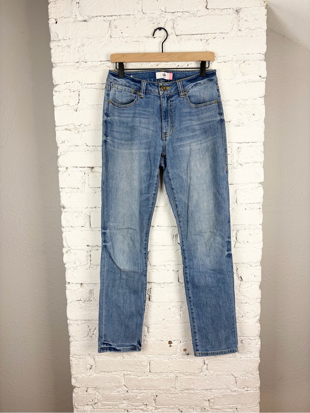 Cabi High Rise Straight Leg Blue Jeans 6